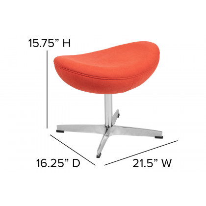 BLNK - Rally Fabric Swivel Wing Chair and Ottoman Set