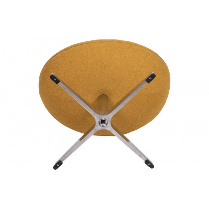 BLNK Rally Fabric Saddle Wing Ottoman - Citron