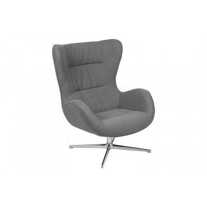 BLNK Rally Fabric Swivel Wing Chair - Gray