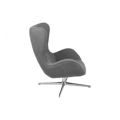 BLNK Rally Fabric Swivel Wing Chair - Gray
