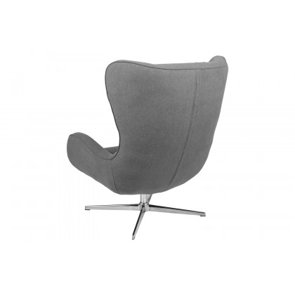 BLNK Rally Fabric Swivel Wing Chair - Gray