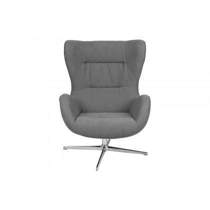 BLNK Rally Fabric Swivel Wing Chair - Gray