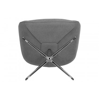 BLNK Rally Fabric Swivel Wing Chair - Gray