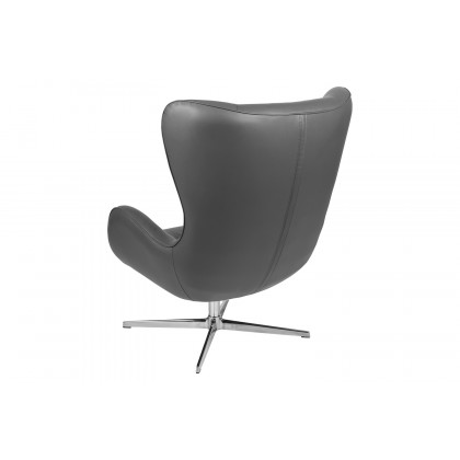 BLNK Rally LeatherSoft Swivel Wing Chair - Gray