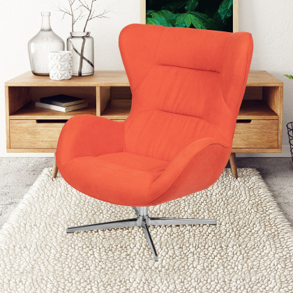 BLNK - Rally Fabric Swivel Wing Chair