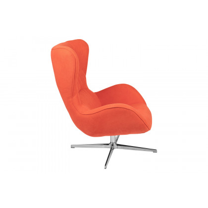 BLNK Rally Fabric Swivel Wing Chair - Orange