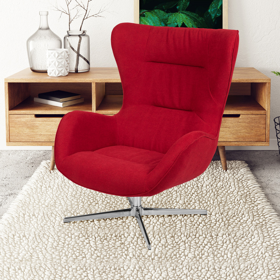 BLNK - Rally Fabric Swivel Wing Chair