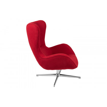 BLNK Rally Fabric Swivel Wing Chair - Red