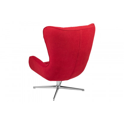 BLNK Rally Fabric Swivel Wing Chair - Red