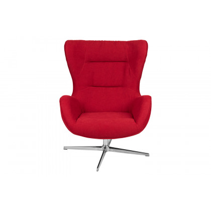 BLNK Rally Fabric Swivel Wing Chair - Red