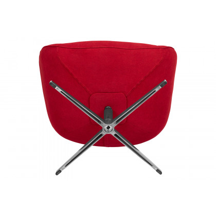 BLNK Rally Fabric Swivel Wing Chair - Red