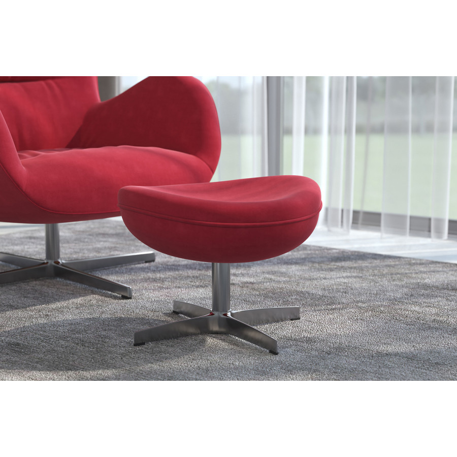 BLNK - Rally Fabric Saddle Wing Ottoman