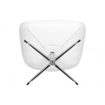BLNK Rally LeatherSoft Swivel Wing Chair - White