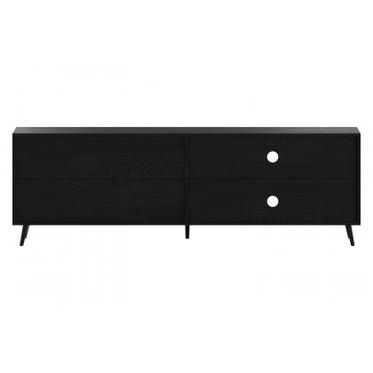 BLNK Nelson Mid Century Modern TV Stand for up to 60" TV's with Adjustable Shelf and Storage Drawers - Black