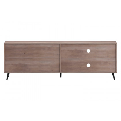 BLNK Nelson Mid Century Modern TV Stand for up to 60" TV's with Adjustable Shelf and Storage Drawers - Walnut