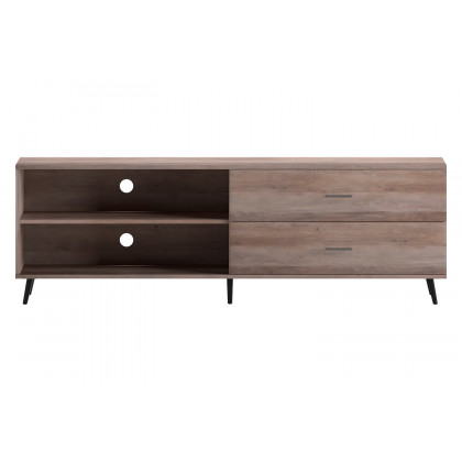BLNK Nelson Mid Century Modern TV Stand for up to 60" TV's with Adjustable Shelf and Storage Drawers - Walnut