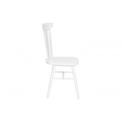 BLNK Ingrid Commercial Windsor Dining Chairs, Solid Wood Armless Spindle Back Restaurant Dining Chairs Set of 2 - White