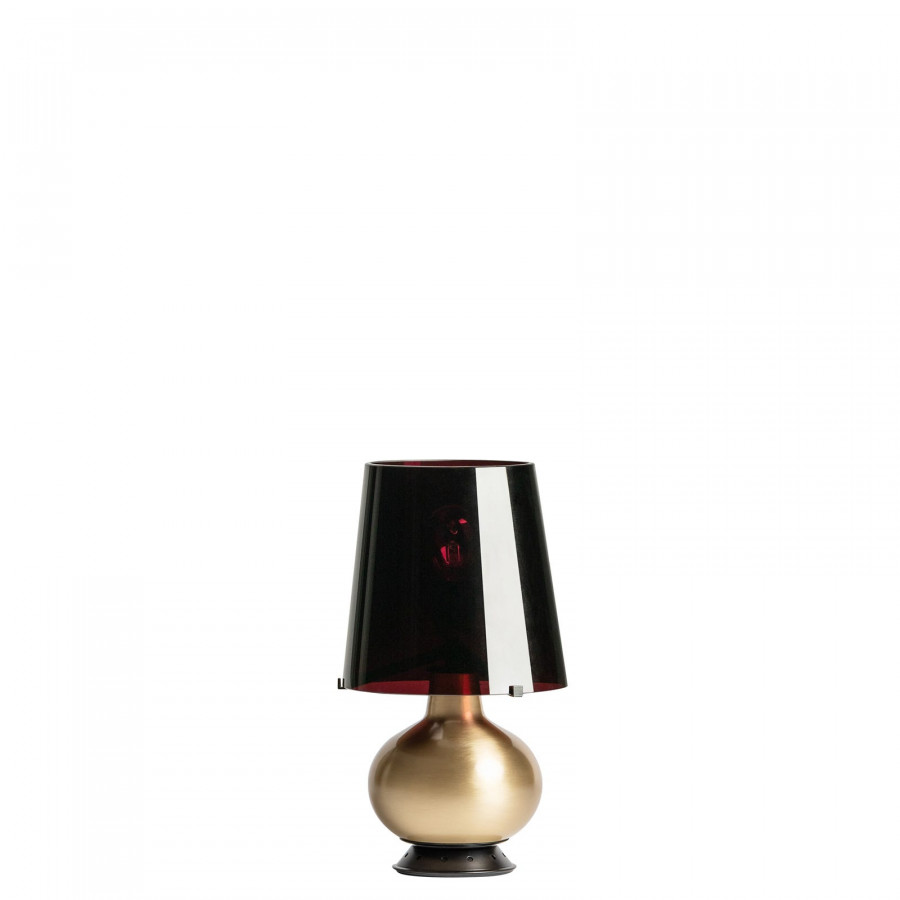 FontanaArte Fontana Small Table Lamp - Brass/Black, Painted Metal/Metal