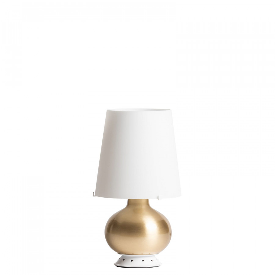FontanaArte Fontana Medium Table Lamp - Brass/White, Glass/Metal