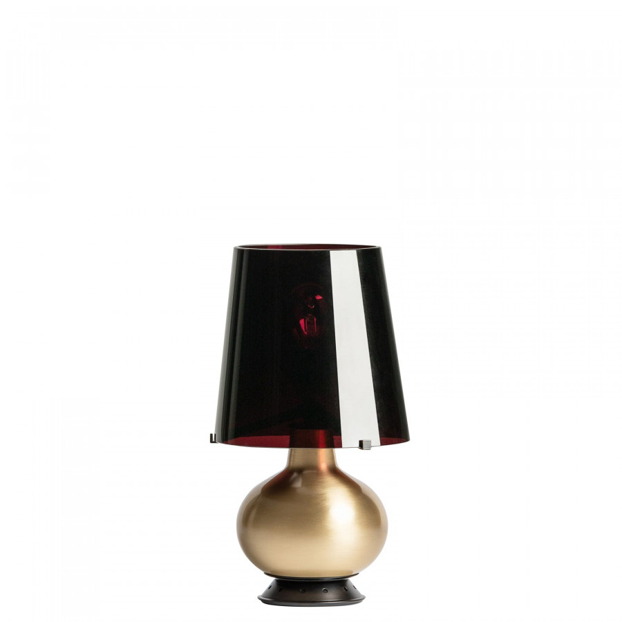 FontanaArte Fontana Medium Table Lamp - Brass/Black, Painted Metal/Metal