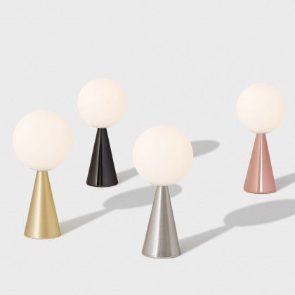 FontanaArte Bilia Small Table Lamp - Glossy Copper, Glass/Galvanized Metal