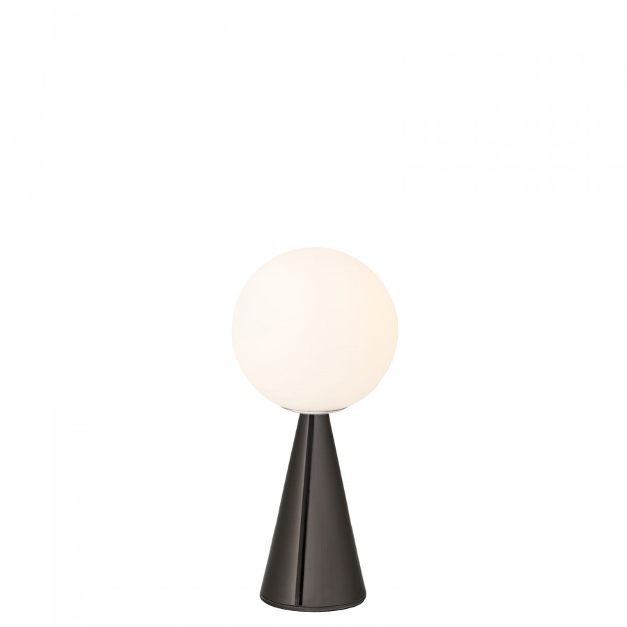 FontanaArte Bilia Large Table Lamp - Glossy Black, Glass/Galvanized Metal