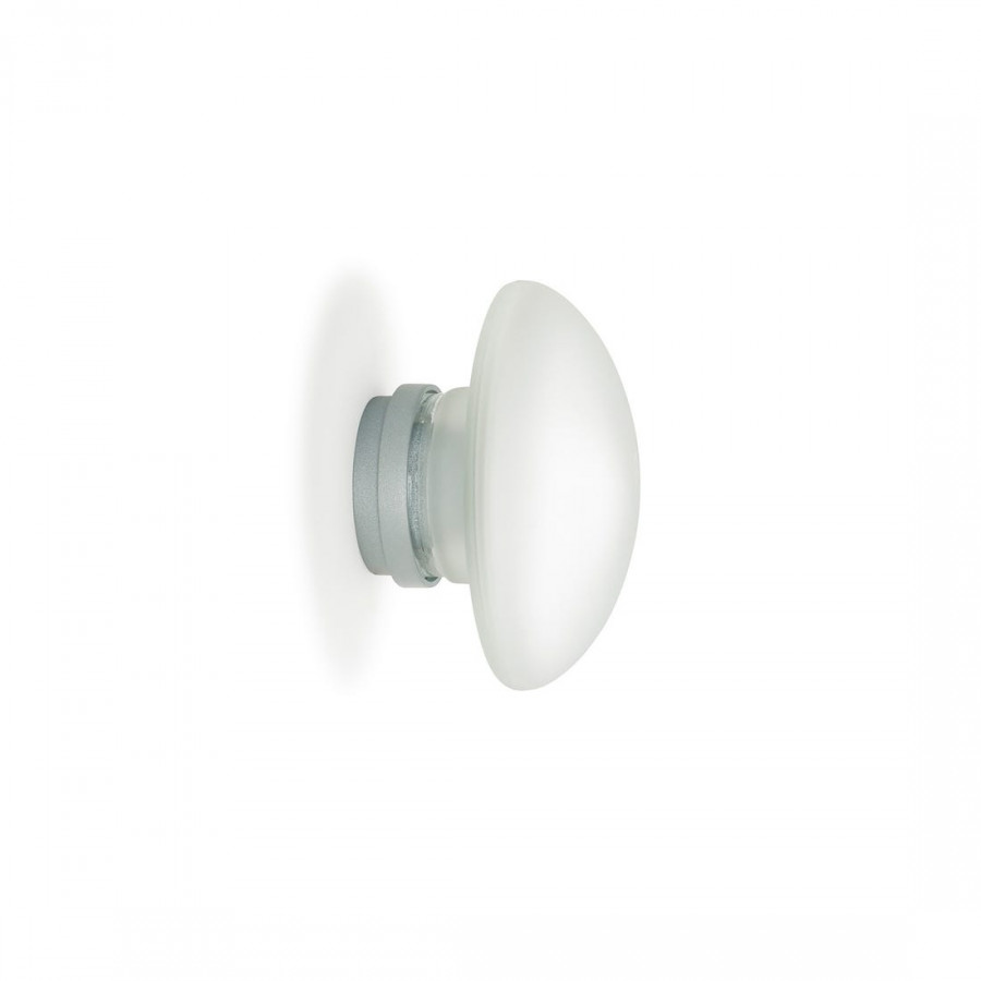 FontanaArte Sillaba Medium Wall/Ceiling Lamp - White, Glass/Galvanized Metal
