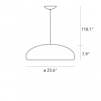 FontanaArte Pangen Medium Suspension Lamp - Red, Polymer/Metal