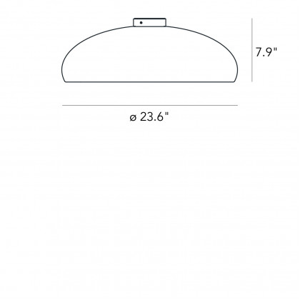 FontanaArte Pangen Medium Ceiling Lamp - White, Polymer/Metal
