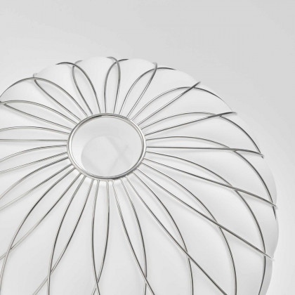 FontanaArte Pinecone Large Table Lamp - Chrome/White, Glass/Galvanized Metal