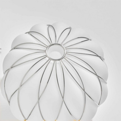 FontanaArte Pinecone Medium Table Lamp - Chrome/White, Glass/Galvanized Metal