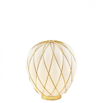 FontanaArte Pinecone Medium Table Lamp - White/Gold, Glass/Galvanized Metal