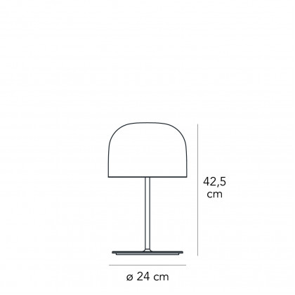 FontanaArte Equatore Small Table Lamp - Chrome, Glass/Galvanized Metal