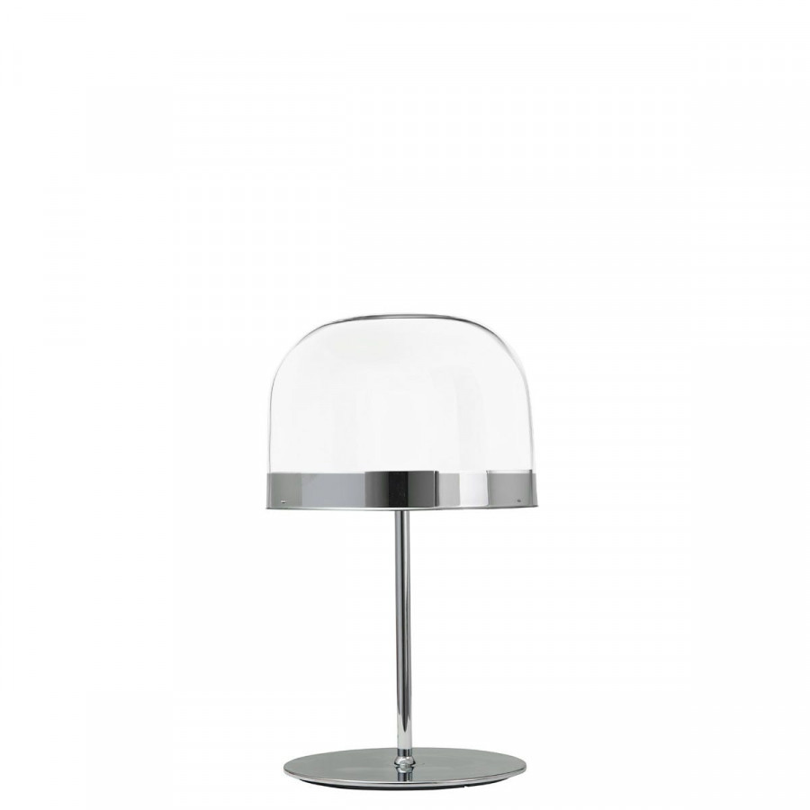 FontanaArte Equatore Medium Table Lamp - Chrome, Glass/Galvanized Metal