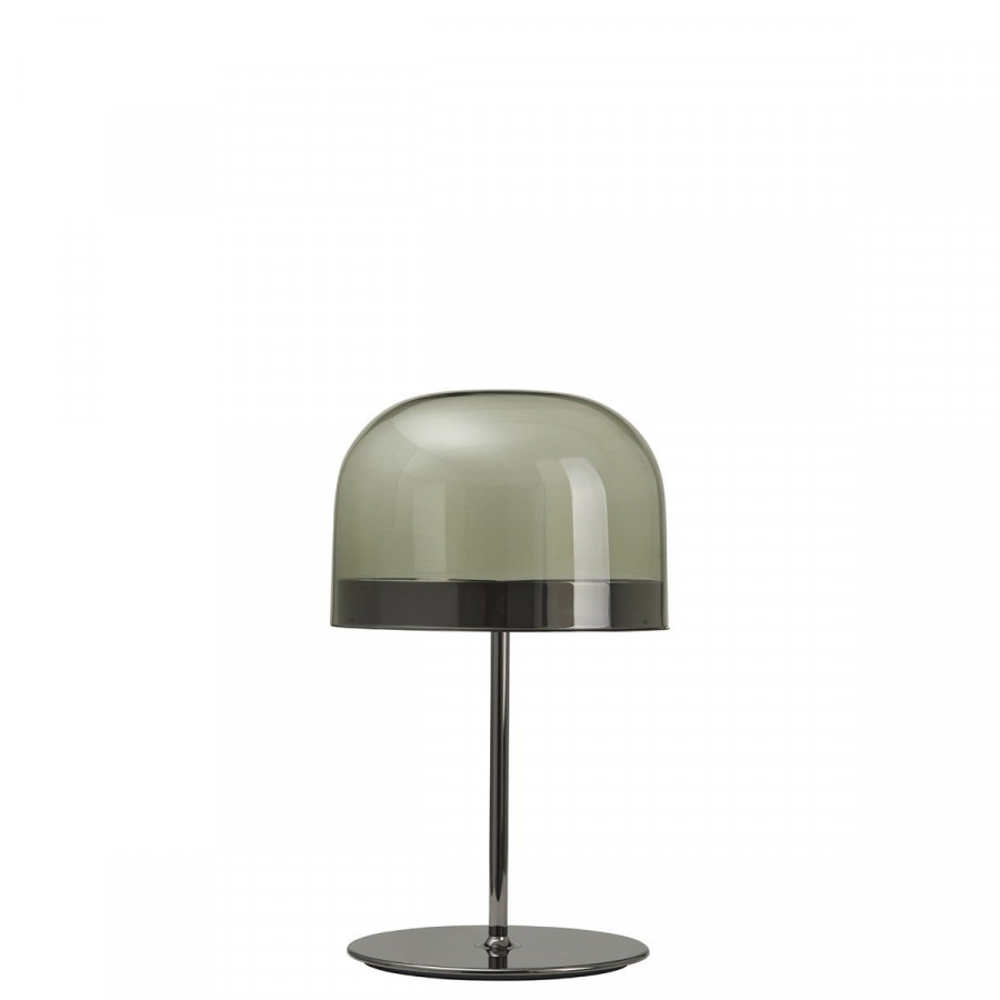 FontanaArte Equatore Medium Table Lamp - Glossy Black, Glass/Galvanized Metal