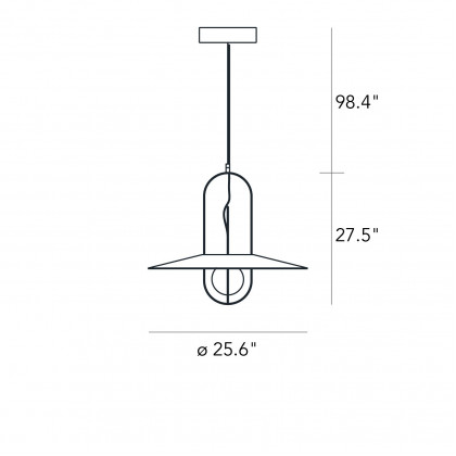 FontanaArte Setareh Medium Spherical Diffuser Suspension Lamp - Glossy Black/White