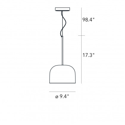 FontanaArte Equatore Small Suspension Lamp - Glossy Copper, Glass/Galvanized Metal