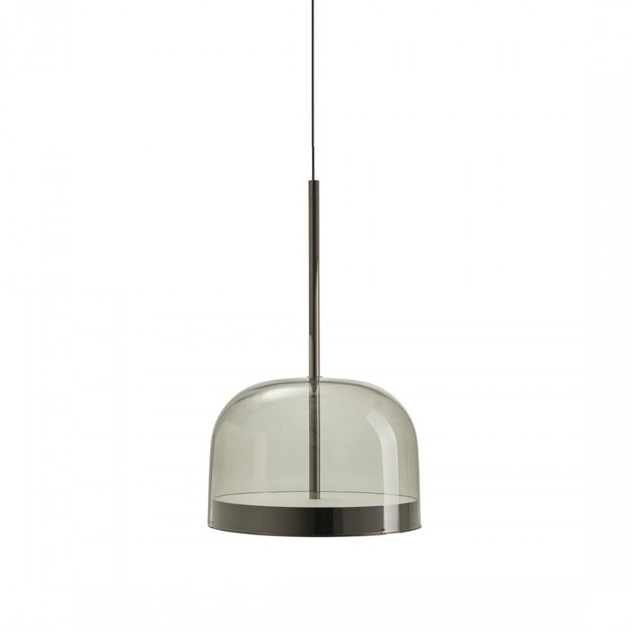 FontanaArte Equatore Medium Suspension Lamp - Chrome, Glass/Galvanized Metal