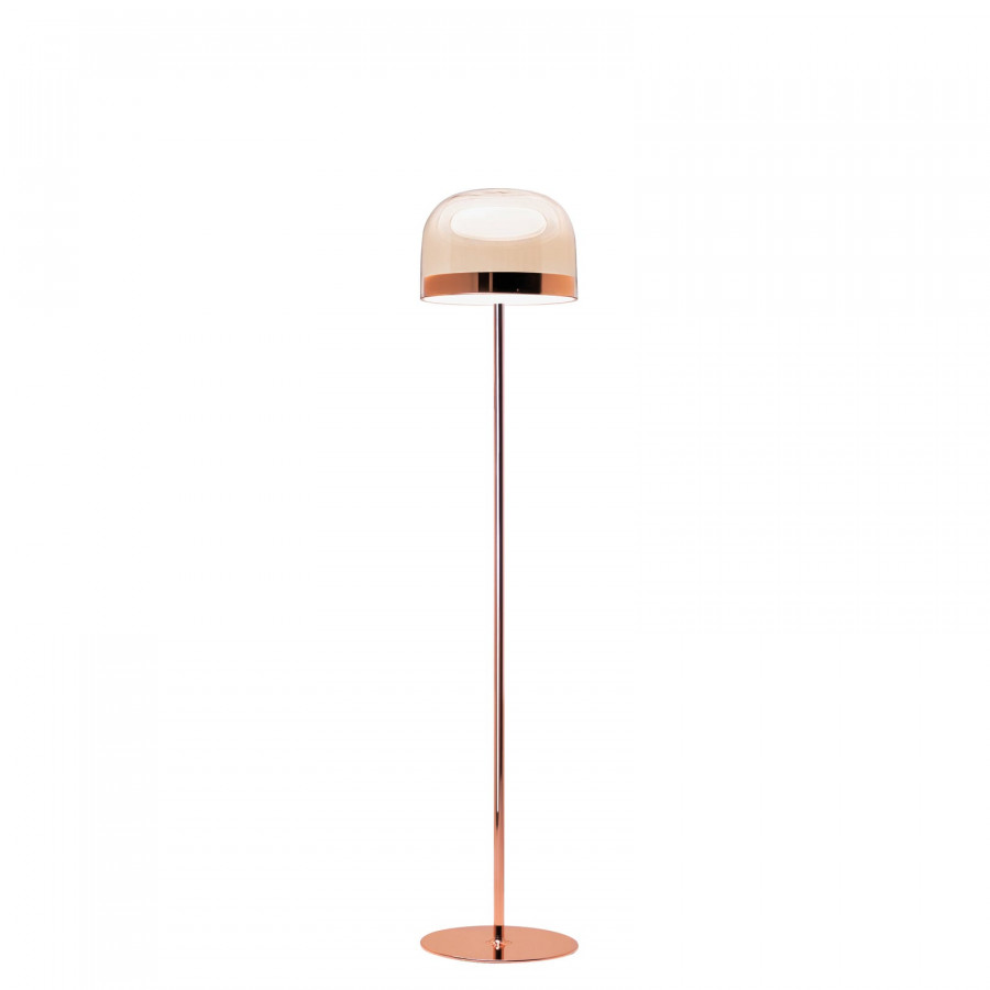 FontanaArte Equatore Small Floor Lamp - Glossy Copper, Glass/Galvanized Metal
