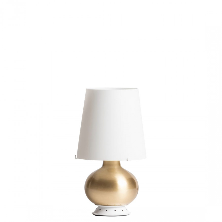 FontanaArte Fontanella Large Table Lamp - Chrome Black, Glass/Galvanized Metal