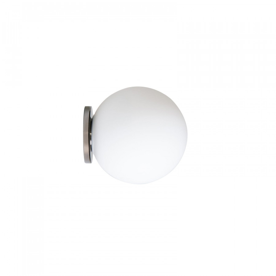 FontanaArte Pallina Wall/Ceiling Lamp - Black, Glass/Galvanized Metal