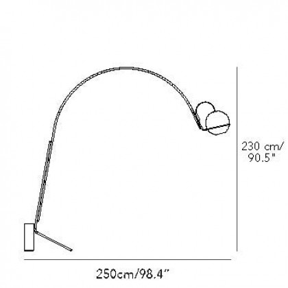 FontanaArte Alicanto Floor Lamp - Gold/Black, Glass/Painted Metal