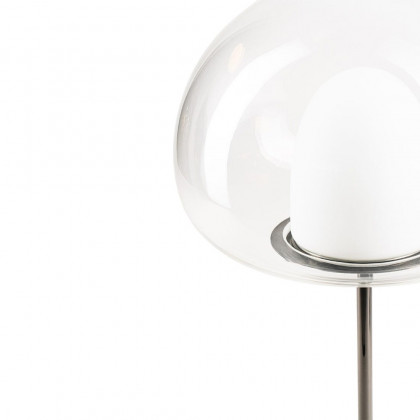 FontanaArte Thea Large Floor Lamp - Chrome Black/Fume, Glass/Galvanized Metal