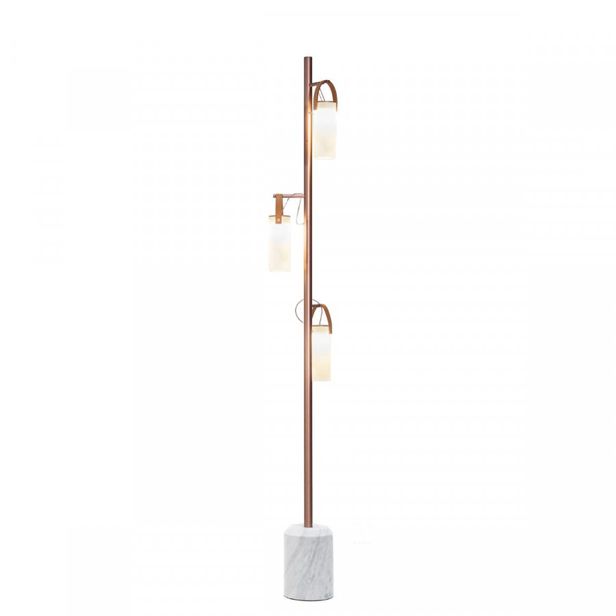 FontanaArte - Galerie Grande Floor Lamp in Quartz/White, Glass/Metal/Marble