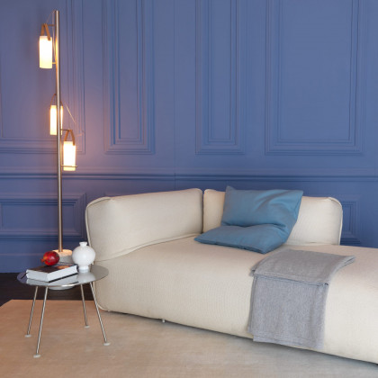 FontanaArte - Galerie Grande Floor Lamp in Quartz/White, Glass/Metal/Marble
