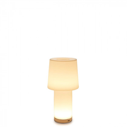FontanaArte Cameo Table Lamp - Glossy White/Chrome, Glass/Galvanized Metal
