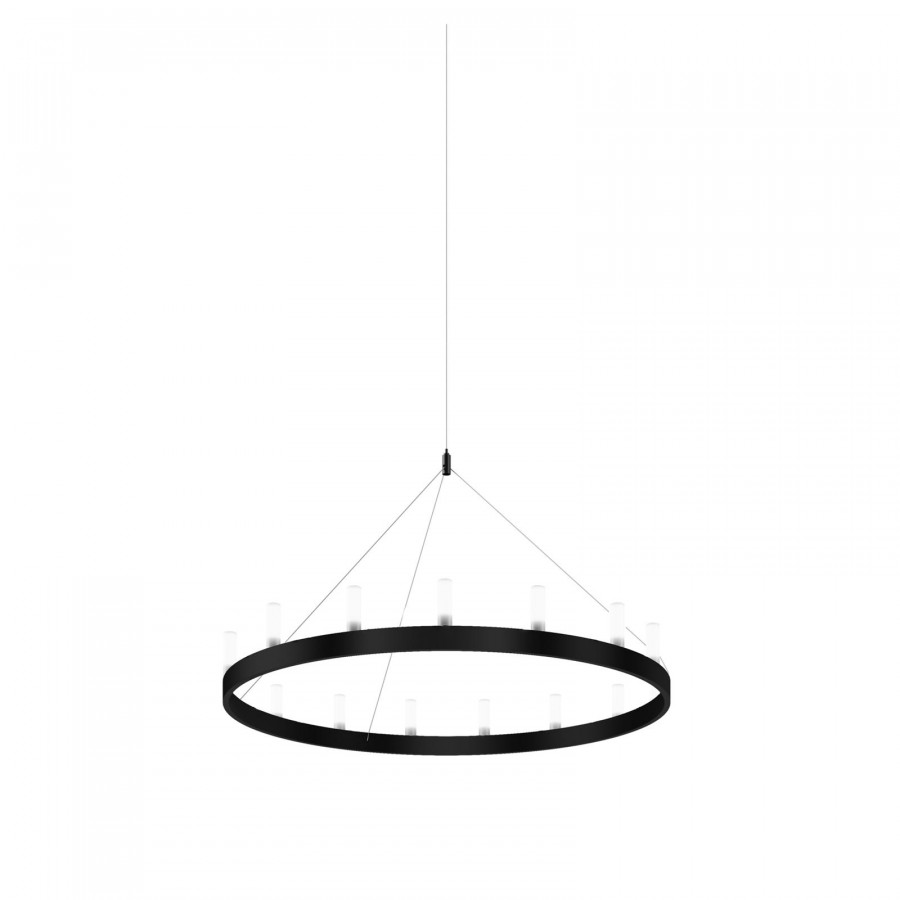 FontanaArte Chandelier Small Suspension Lamp - Black/White, Painted Metal/Glass