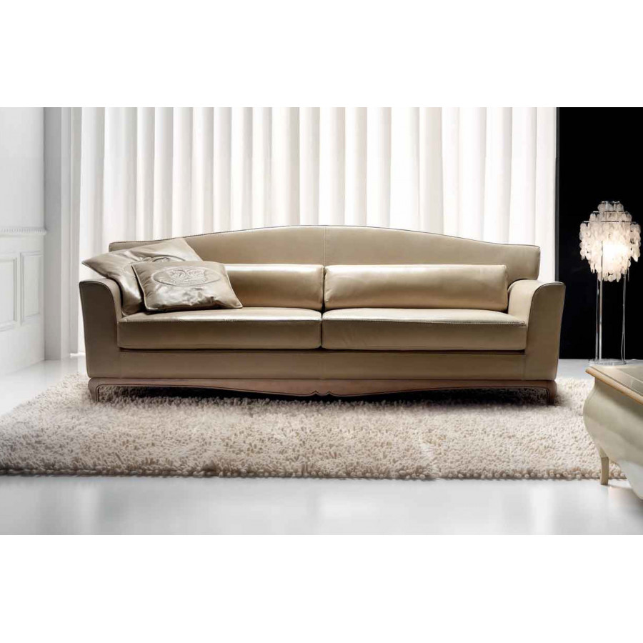 Formerin Gomez Sofa 210 cm Quoted in Leather - Beige