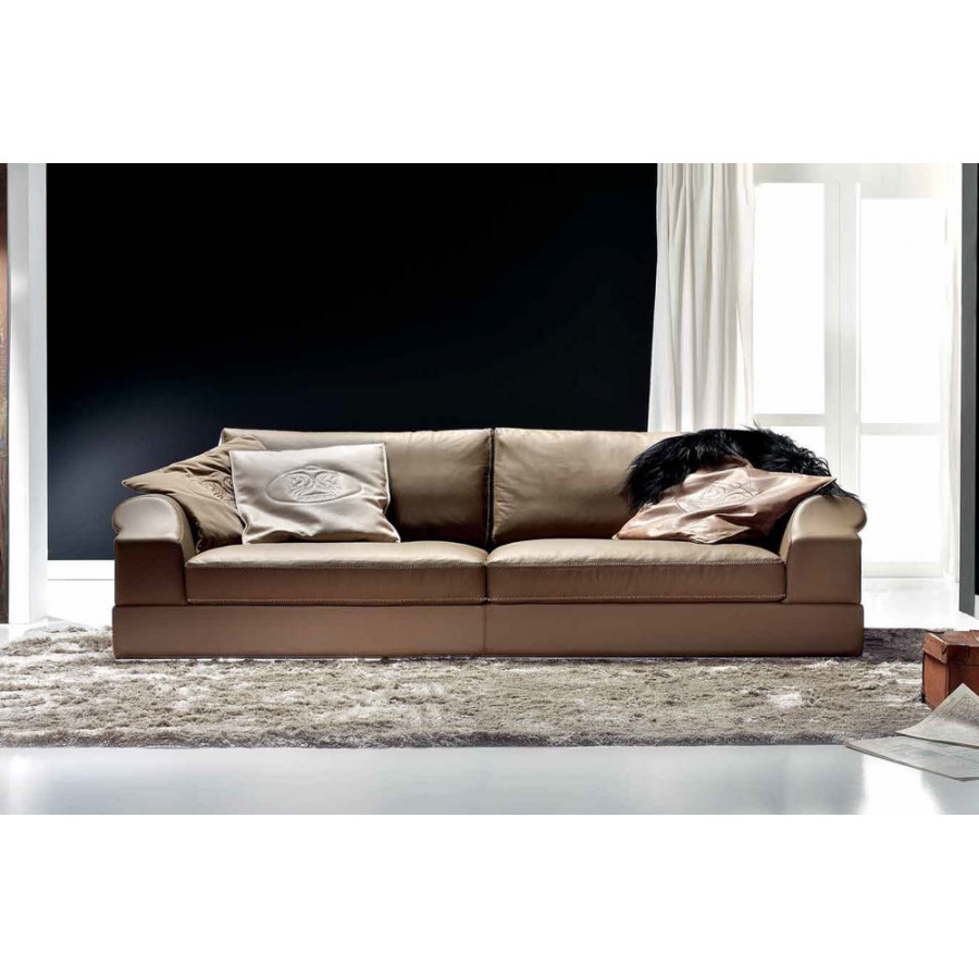 Formerin Dandy Sofa 236 cm Quoted in Leather - Brown
