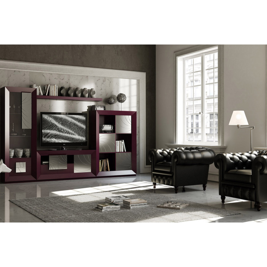 Franco Kora 16 Plinth For 64,5 Cm Modules - Burgundy/Silver